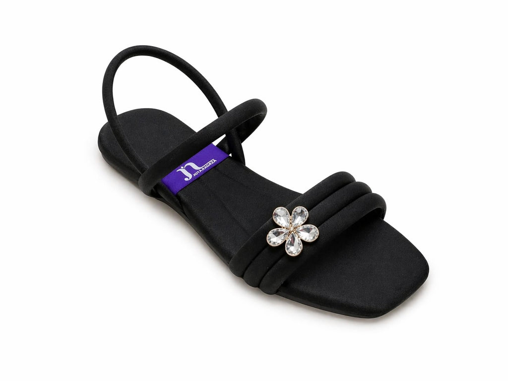 Women's Flower Jewel Flat Sandals